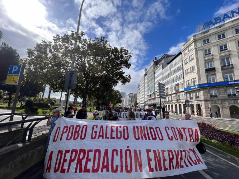 Centos de persoas piden na Coruña “frear a invasión eólica” e cambiar o modelo enerxético
