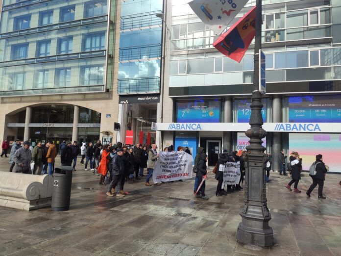 Protesta de traballadores de CCOO