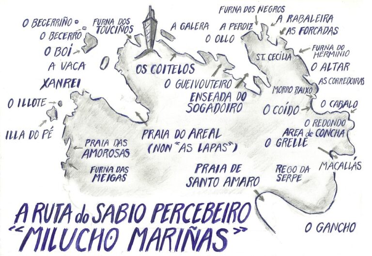 A toponimia das pedras Percebeiras do Mar da Torre, a Ruta de Emilio Mariñas